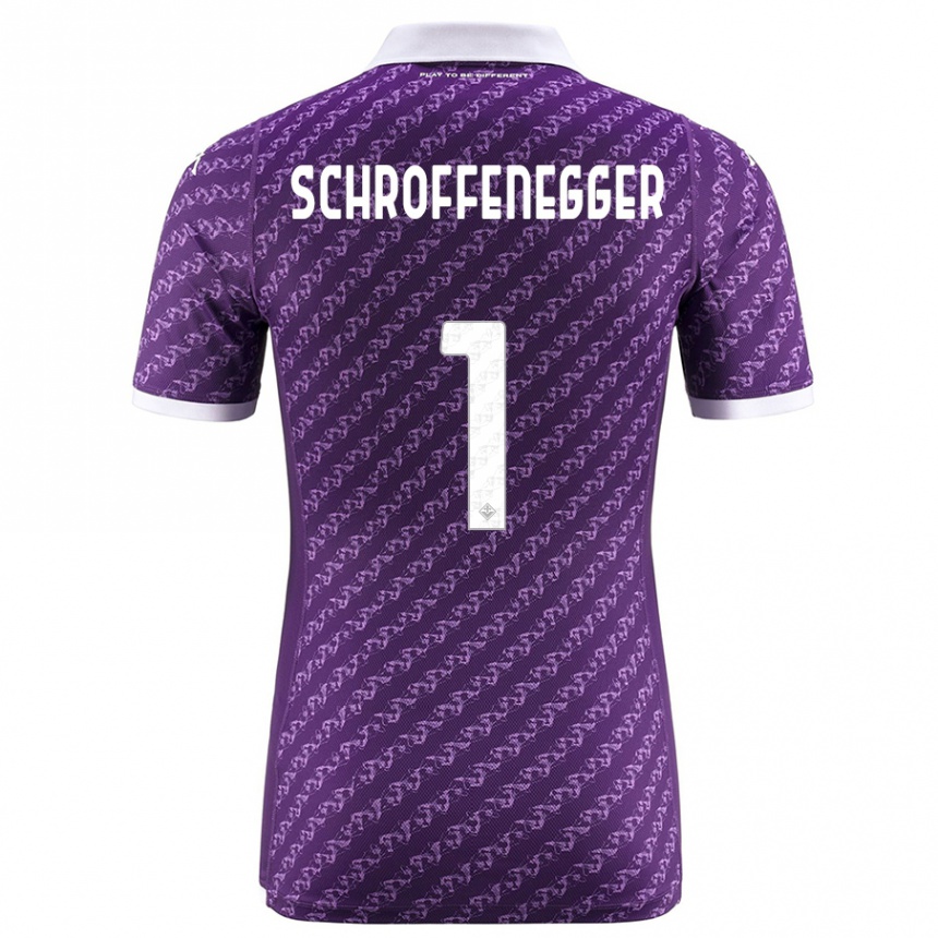 Kids Football Katja Schroffenegger #1 Violet Home Jersey 2023/24 T-Shirt