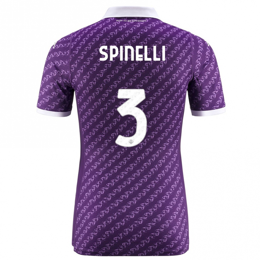 Kids Football Giorgia Spinelli #3 Violet Home Jersey 2023/24 T-Shirt