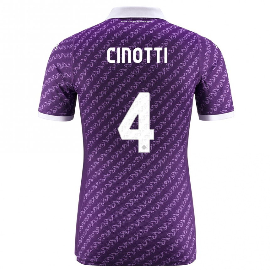 Kids Football Norma Cinotti #4 Violet Home Jersey 2023/24 T-Shirt