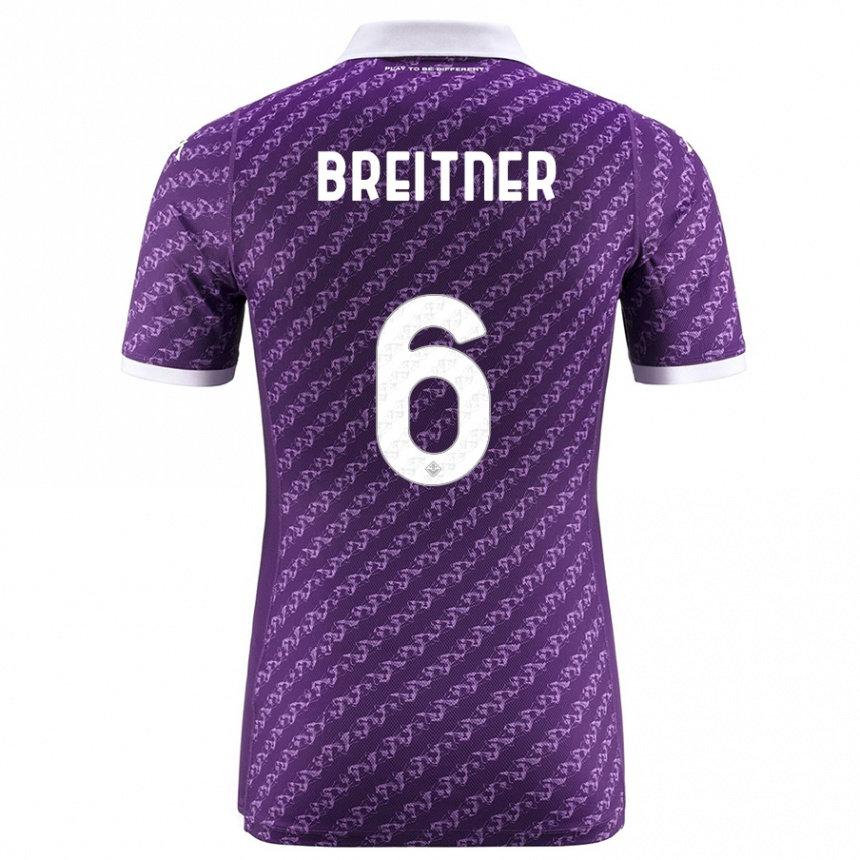 Kids Football Stephanie Breitner #6 Violet Home Jersey 2023/24 T-Shirt