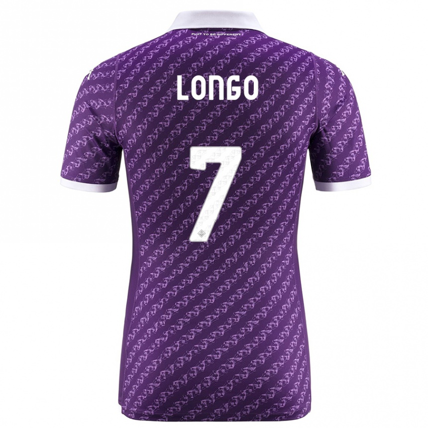 Kids Football Miriam Longo #7 Violet Home Jersey 2023/24 T-Shirt