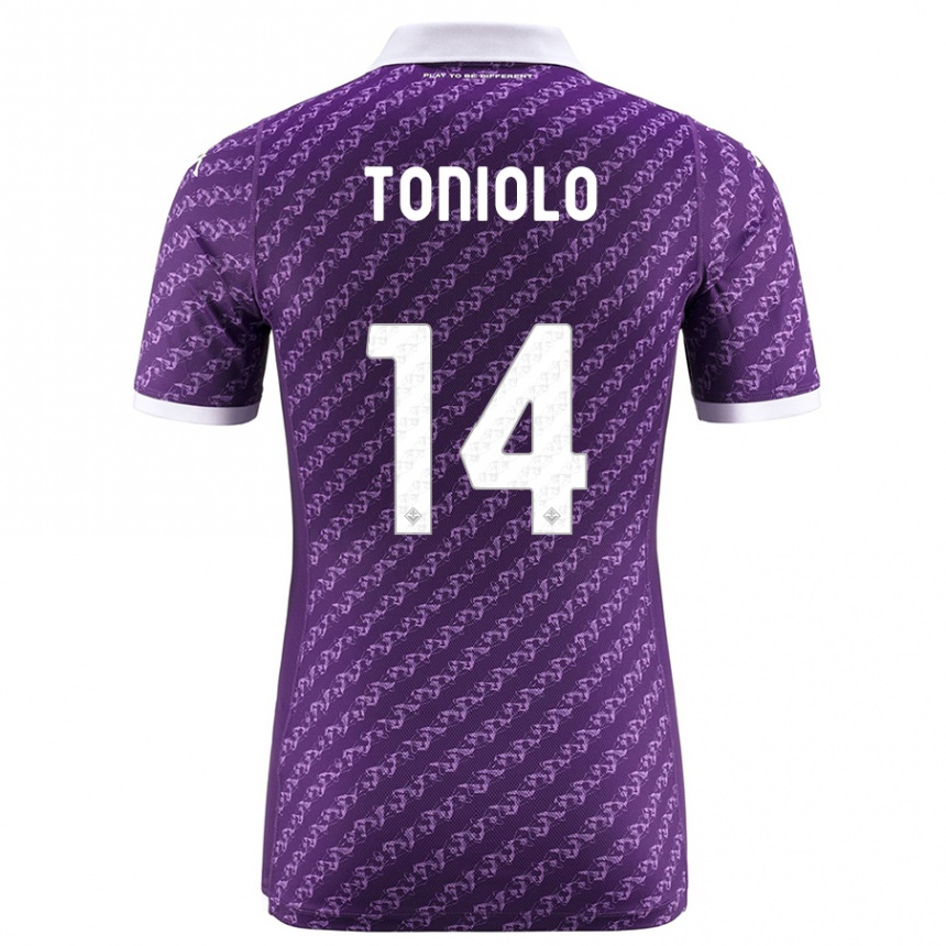 Kids Football Martina Toniolo #14 Violet Home Jersey 2023/24 T-Shirt