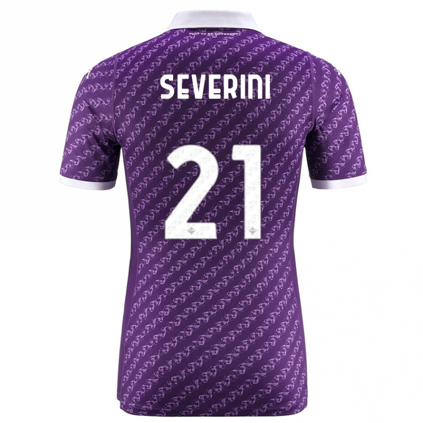 Kids Football Emma Severini #21 Violet Home Jersey 2023/24 T-Shirt