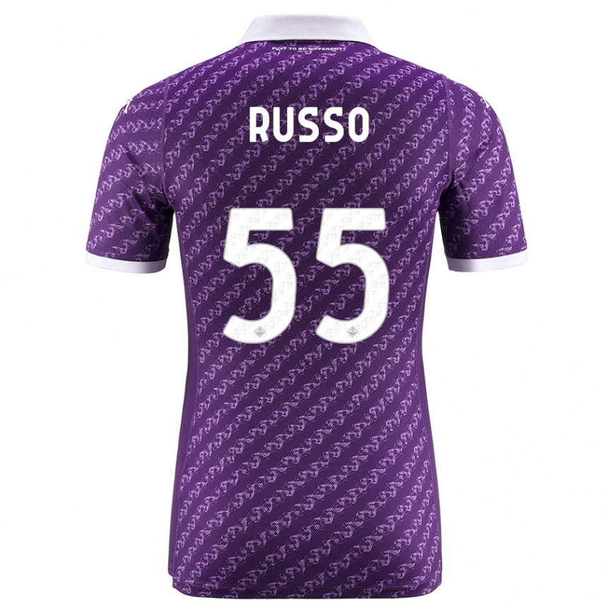 Kids Football Federica Russo #55 Violet Home Jersey 2023/24 T-Shirt