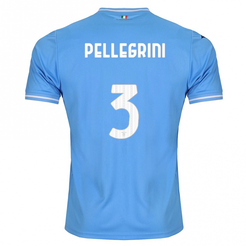 Kids Football Luca Pellegrini #3 Blue Home Jersey 2023/24 T-Shirt