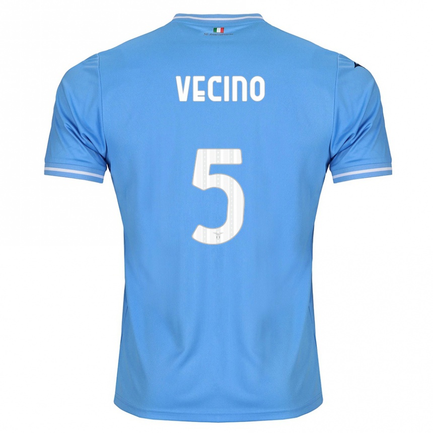 Kids Football Matías Vecino #5 Blue Home Jersey 2023/24 T-Shirt