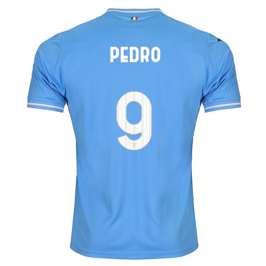 Kids Football Pedro #9 Blue Home Jersey 2023/24 T-Shirt