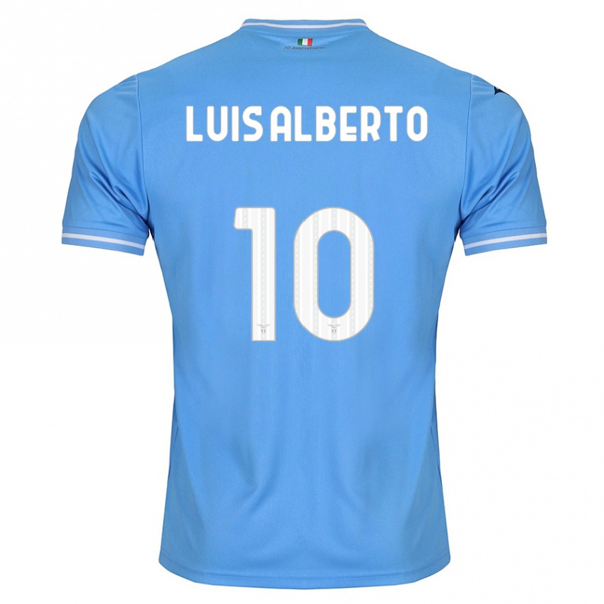 Kids Football Luis Alberto #10 Blue Home Jersey 2023/24 T-Shirt