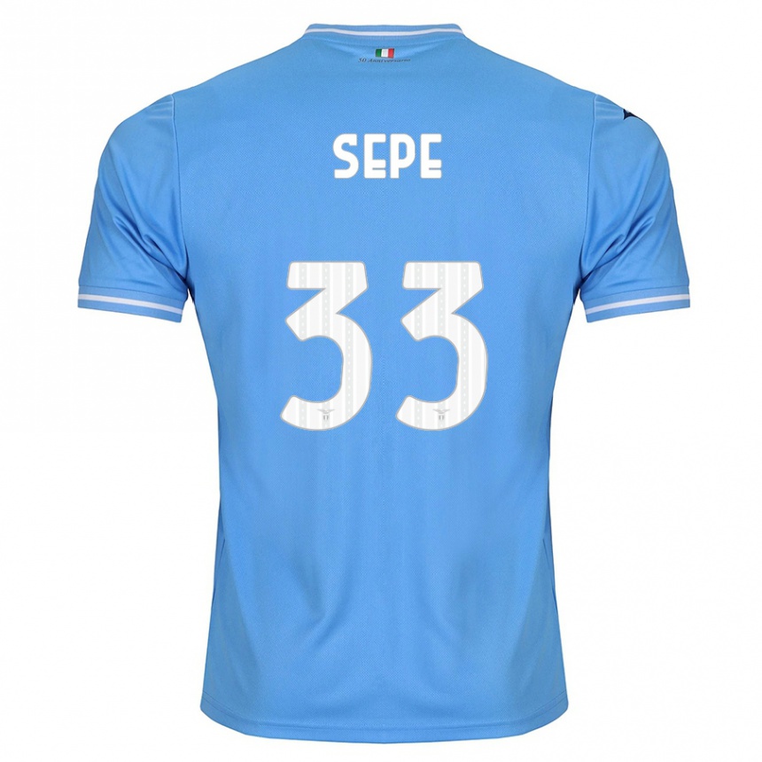 Kids Football Luigi Sepe #33 Blue Home Jersey 2023/24 T-Shirt