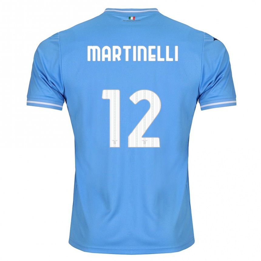 Kids Football Leonardo Martinelli #12 Blue Home Jersey 2023/24 T-Shirt