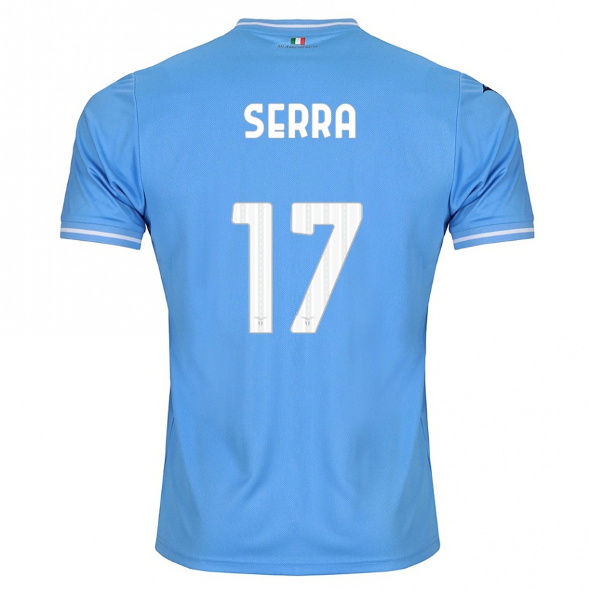 Kids Football Federico Serra #17 Blue Home Jersey 2023/24 T-Shirt