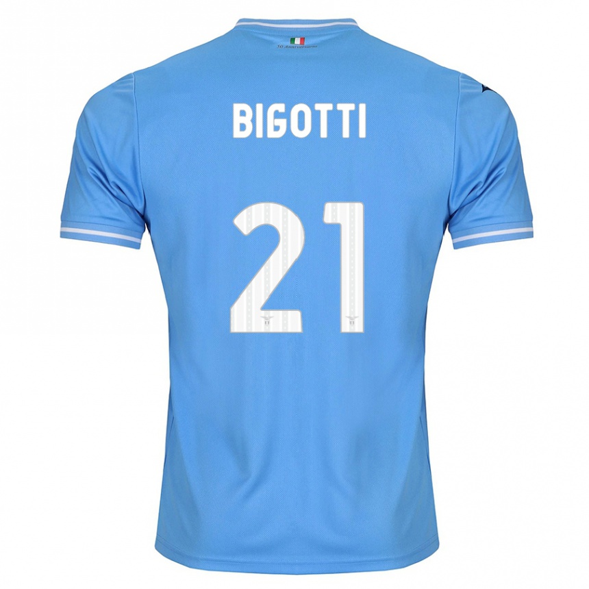 Kids Football Massimo Bigotti #21 Blue Home Jersey 2023/24 T-Shirt