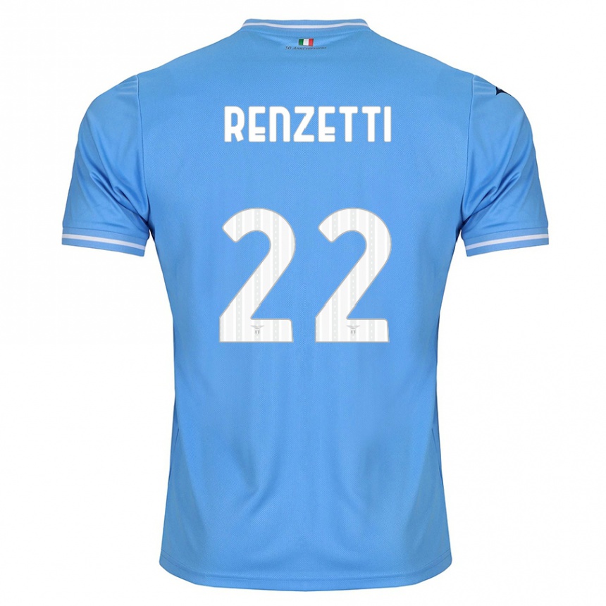 Kids Football Davide Renzetti #22 Blue Home Jersey 2023/24 T-Shirt