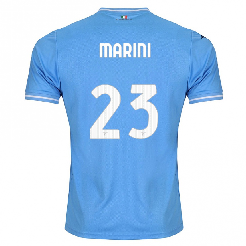 Kids Football Matteo Marini #23 Blue Home Jersey 2023/24 T-Shirt
