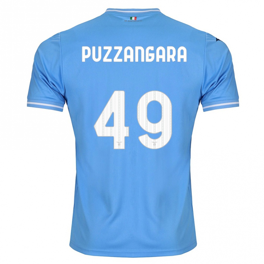 Kids Football Angelo Antonio Puzzangara #49 Blue Home Jersey 2023/24 T-Shirt