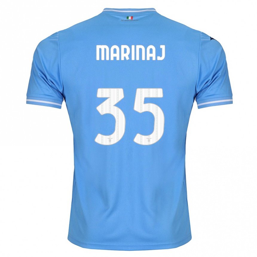 Kids Football Kledi Marinaj #35 Blue Home Jersey 2023/24 T-Shirt