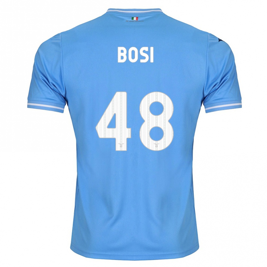 Kids Football Gioele Bosi #48 Blue Home Jersey 2023/24 T-Shirt