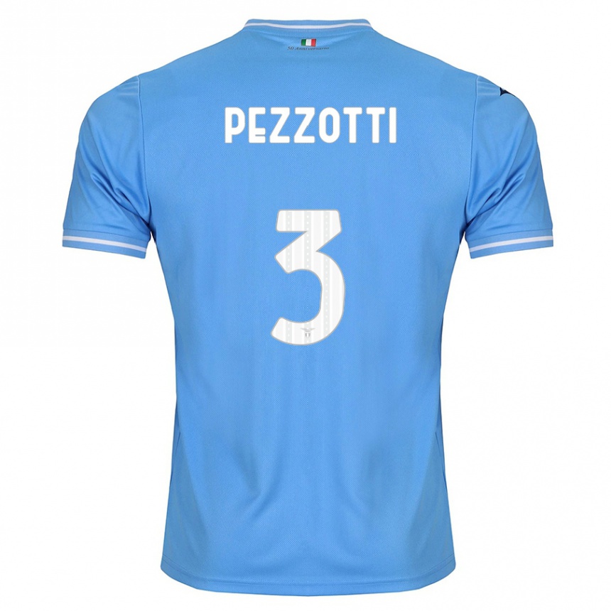 Kids Football Arianna Pezzotti #3 Blue Home Jersey 2023/24 T-Shirt