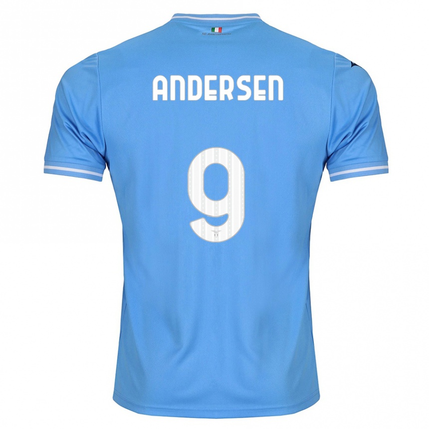 Kids Football Signe Holt Andersen #9 Blue Home Jersey 2023/24 T-Shirt