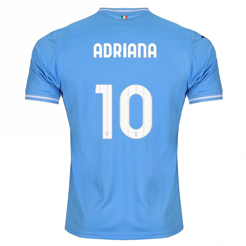 Kids Football Adriana Martín Santamaría #10 Blue Home Jersey 2023/24 T-Shirt