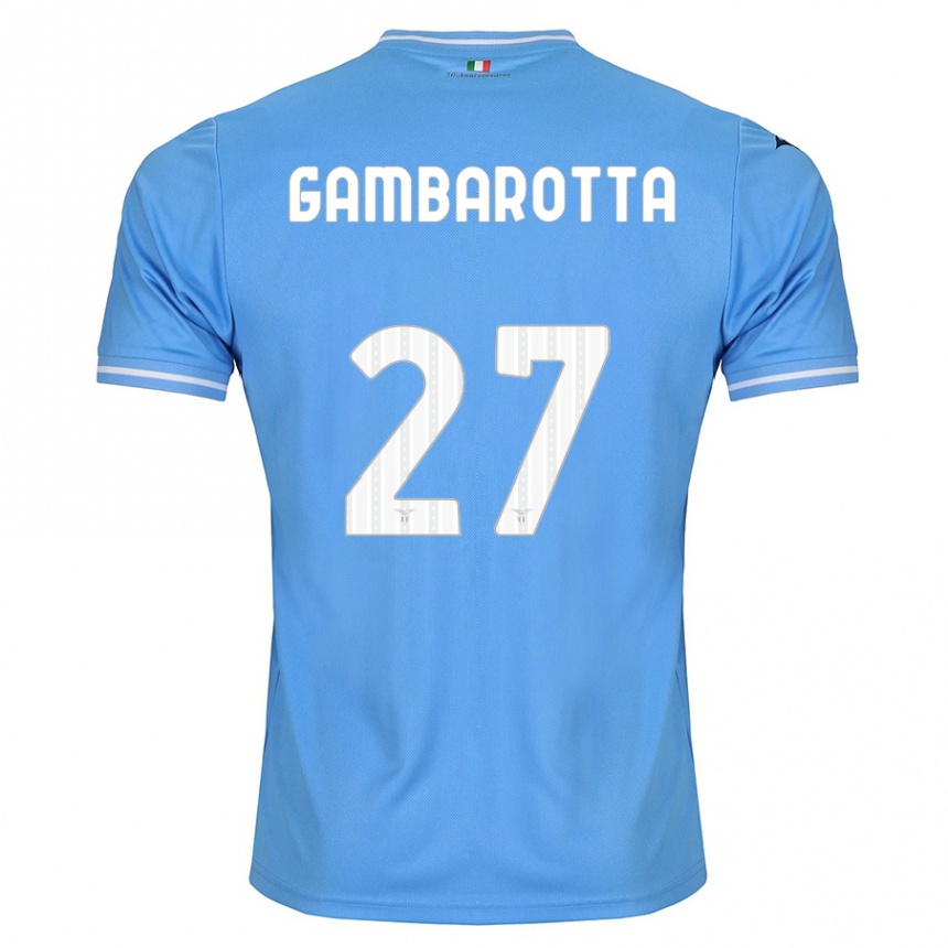 Kids Football Margot Gambarotta #27 Blue Home Jersey 2023/24 T-Shirt