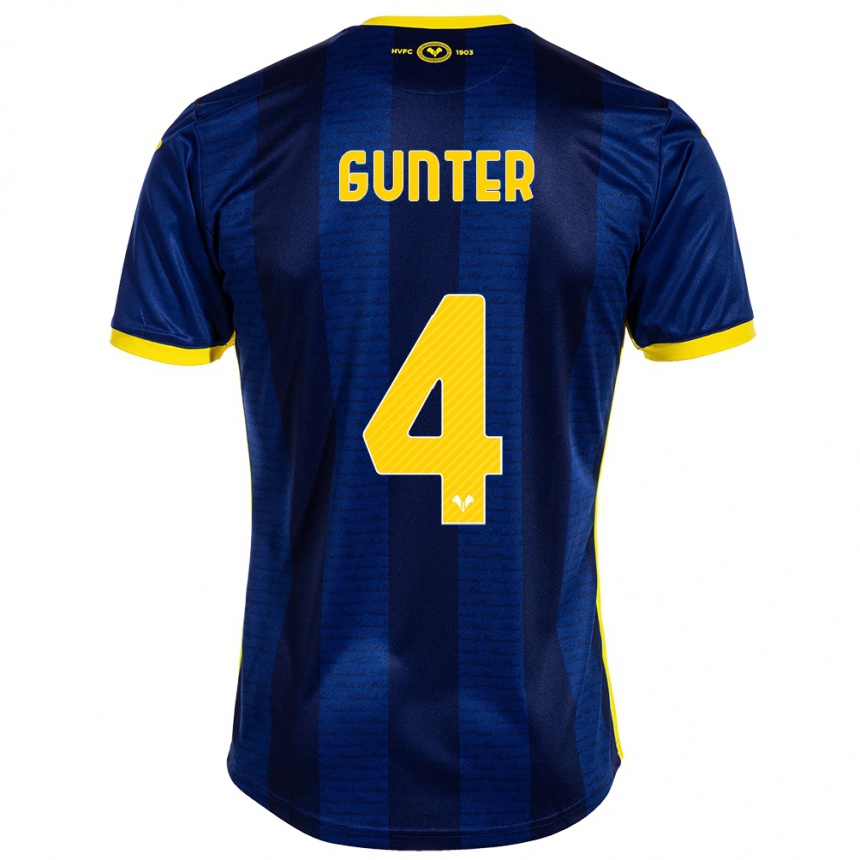 Kids Football Koray Günter #4 Navy Home Jersey 2023/24 T-Shirt