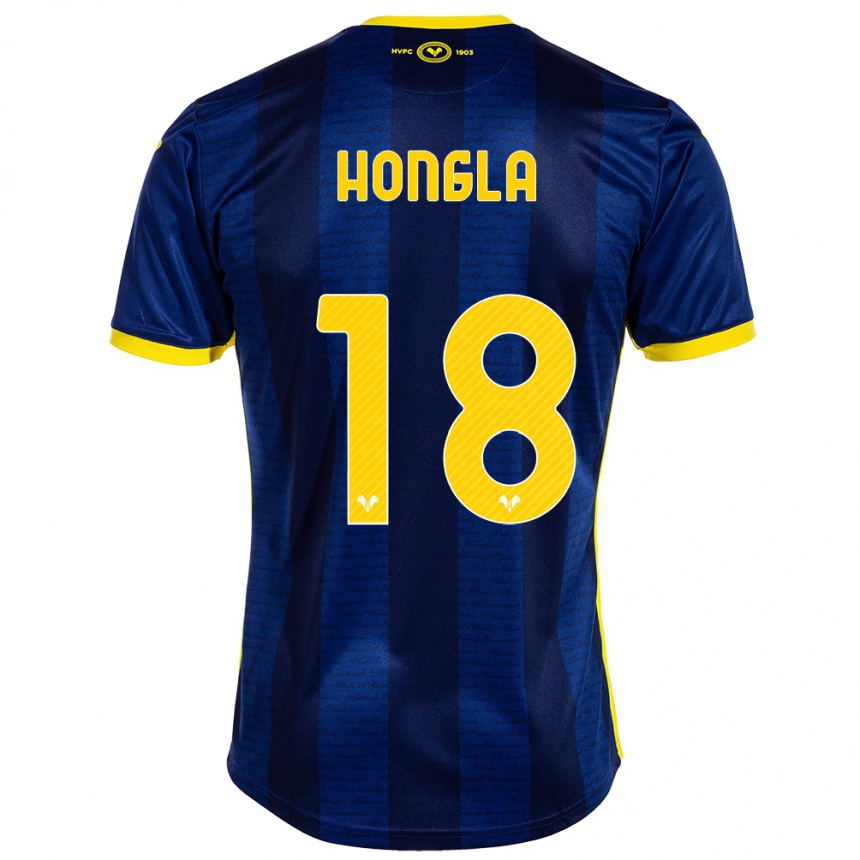 Kids Football Martin Hongla #18 Navy Home Jersey 2023/24 T-Shirt