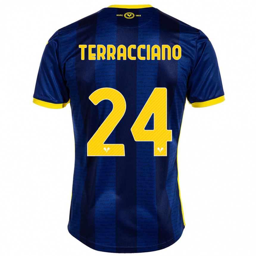 Kids Football Filippo Terracciano #24 Navy Home Jersey 2023/24 T-Shirt