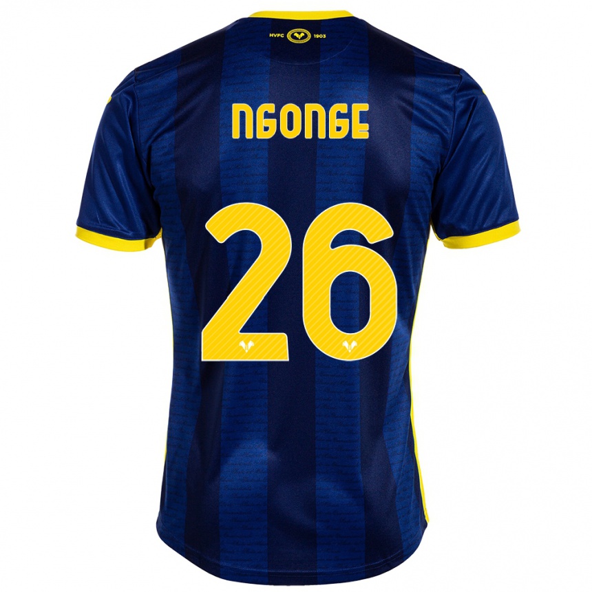 Kids Football Cyril Ngonge #26 Navy Home Jersey 2023/24 T-Shirt