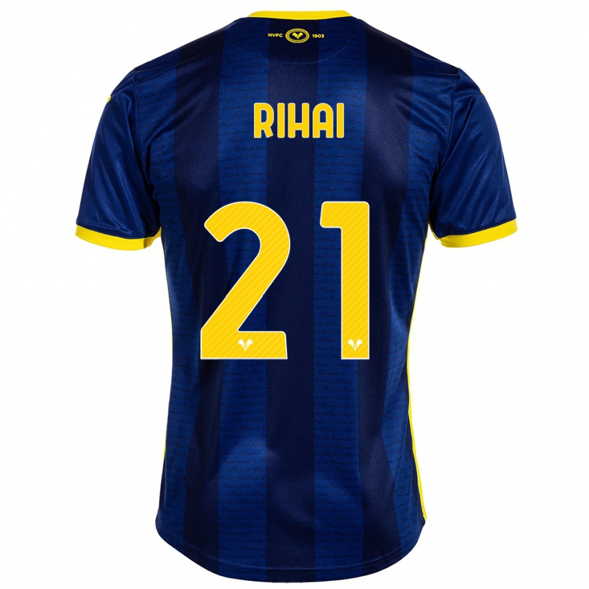 Kids Football Aiman Rihai #21 Navy Home Jersey 2023/24 T-Shirt