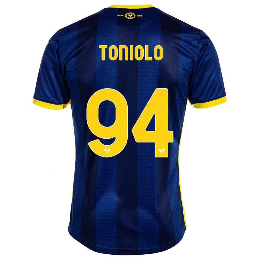 Kids Football Giacomo Toniolo #94 Navy Home Jersey 2023/24 T-Shirt