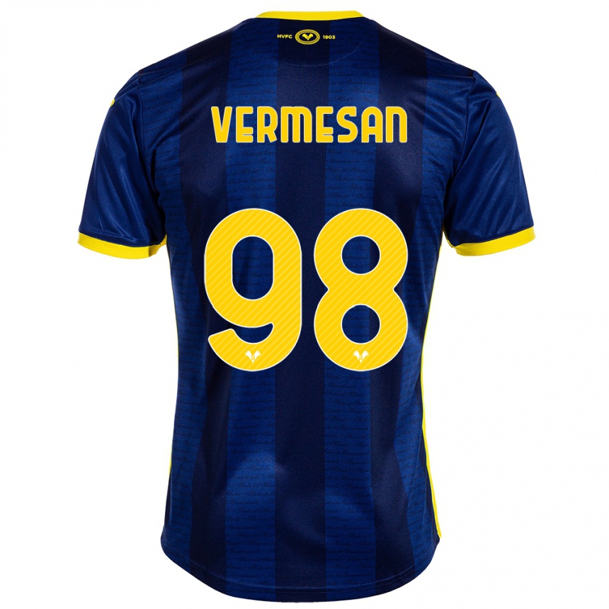 Kids Football Ioan Vermesan #98 Navy Home Jersey 2023/24 T-Shirt