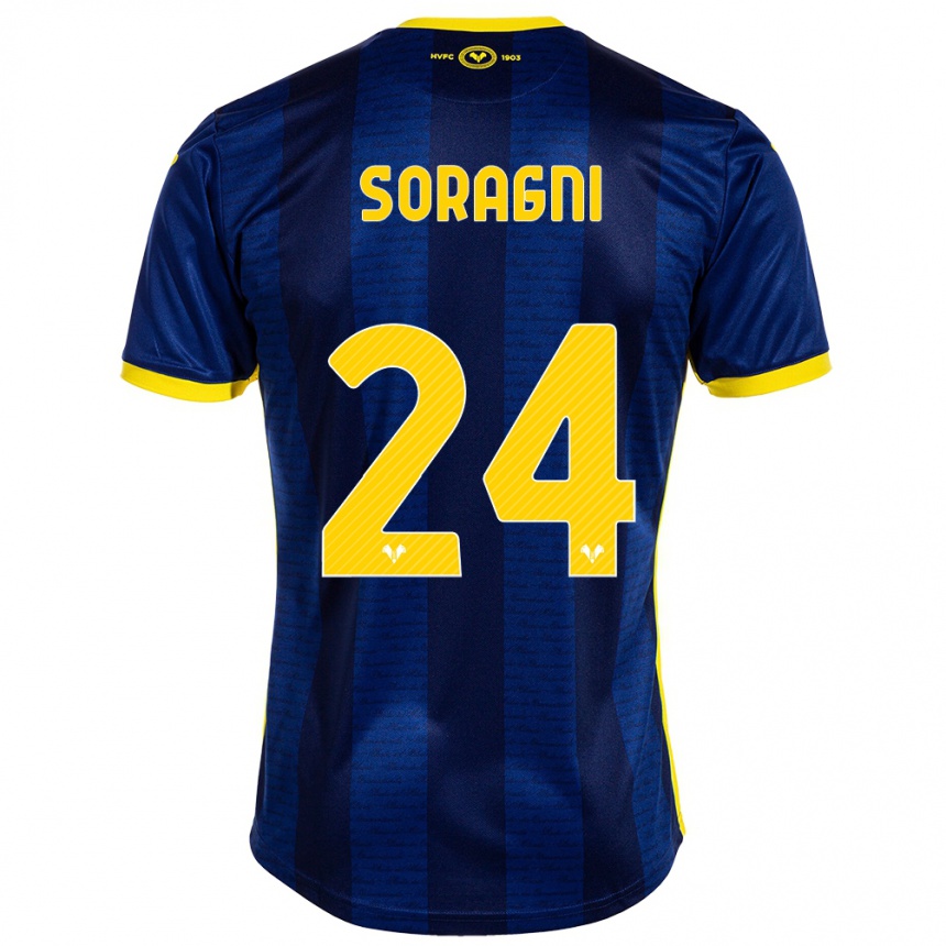 Kids Football Alberto Soragni #24 Navy Home Jersey 2023/24 T-Shirt