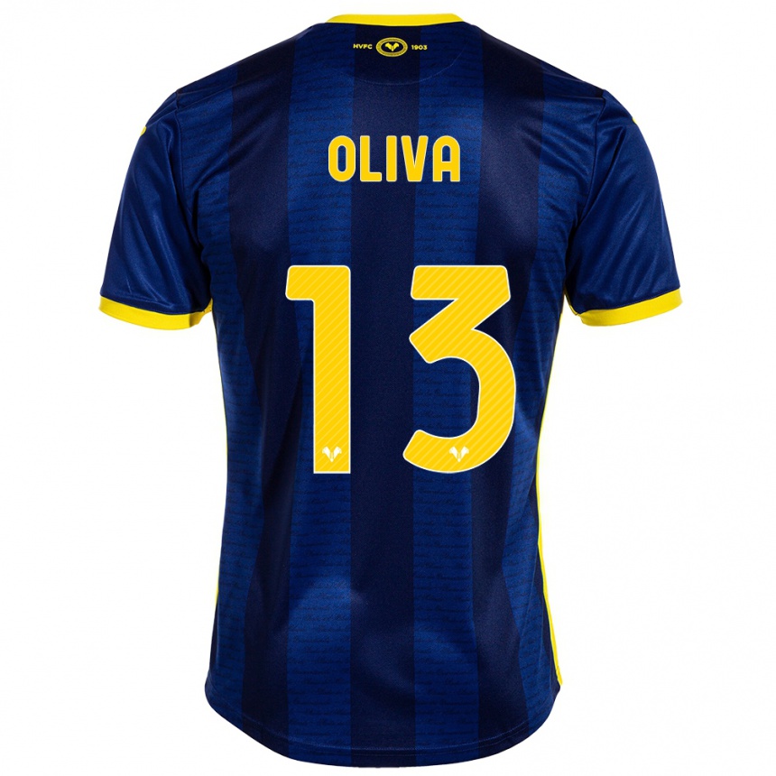 Kids Football Eleonora Oliva #13 Navy Home Jersey 2023/24 T-Shirt