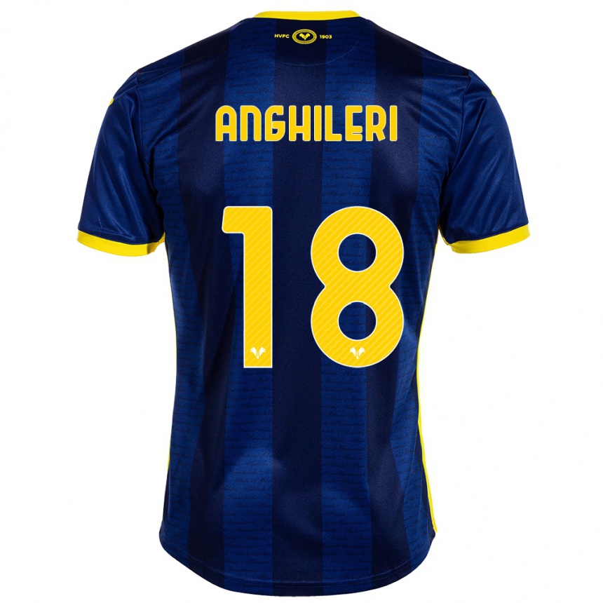 Kids Football Federica Anghileri #18 Navy Home Jersey 2023/24 T-Shirt