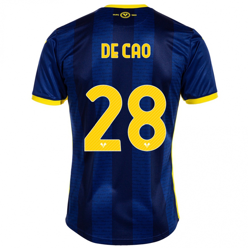 Kids Football Elena De Cao #28 Navy Home Jersey 2023/24 T-Shirt