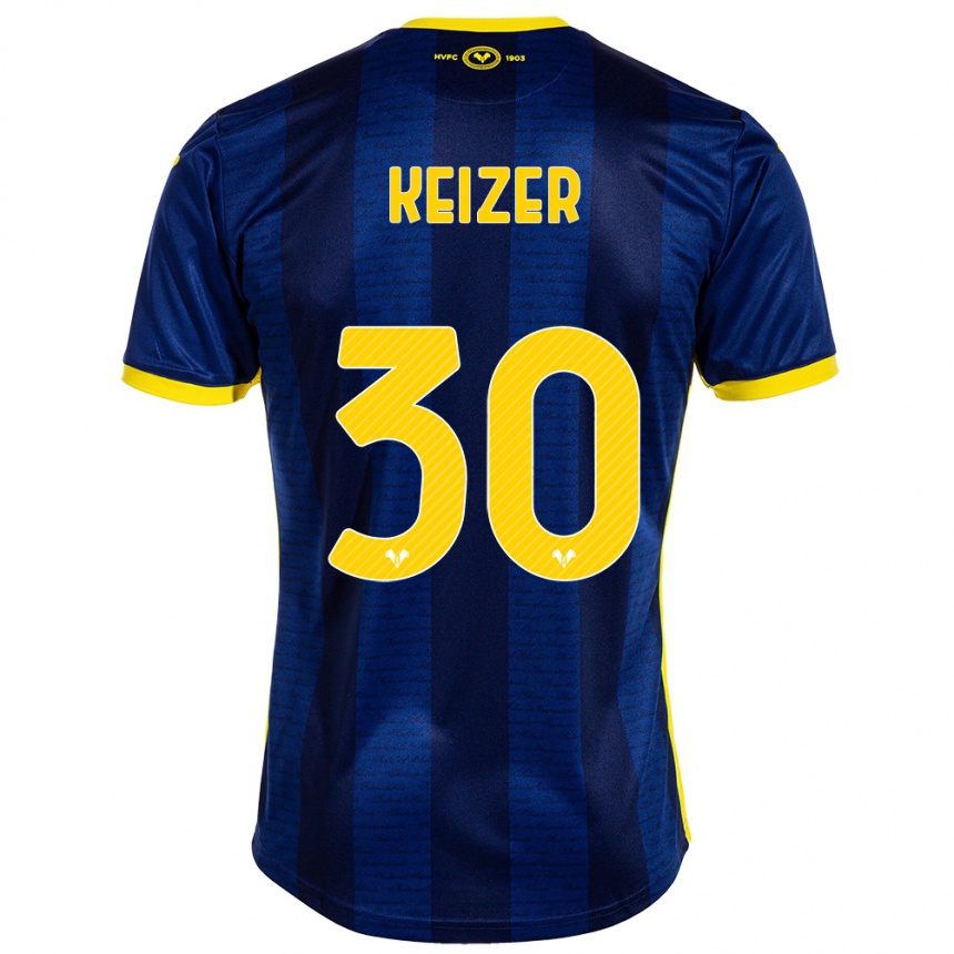 Kids Football Fanny Keizer #30 Navy Home Jersey 2023/24 T-Shirt