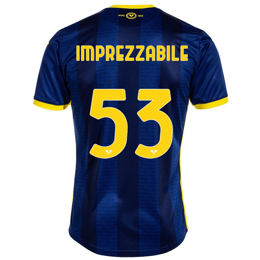 Kids Football Francesca Imprezzabile #53 Navy Home Jersey 2023/24 T-Shirt