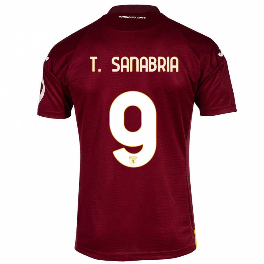 Kids Football Antonio Sanabria #9 Dark Red Home Jersey 2023/24 T-Shirt