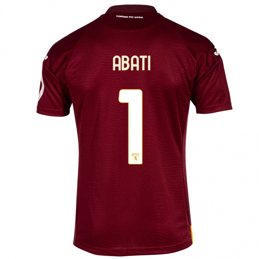 Kids Football Lorenzo Abati #1 Dark Red Home Jersey 2023/24 T-Shirt