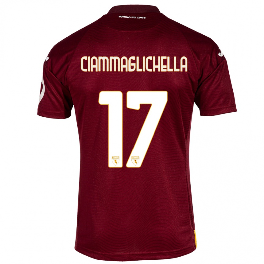 Kids Football Aaron Ciammaglichella #17 Dark Red Home Jersey 2023/24 T-Shirt