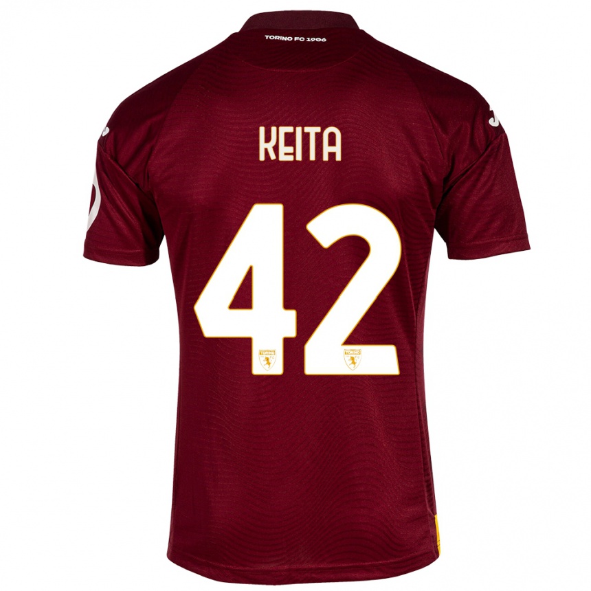 Kids Football Karamoko Keita #42 Dark Red Home Jersey 2023/24 T-Shirt