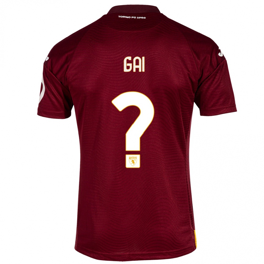 Kids Football Fabrizio Gai #0 Dark Red Home Jersey 2023/24 T-Shirt