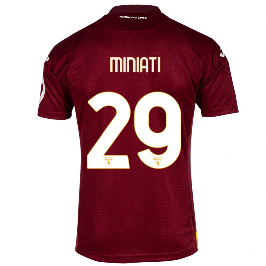 Kids Football Elisa Miniati #29 Dark Red Home Jersey 2023/24 T-Shirt