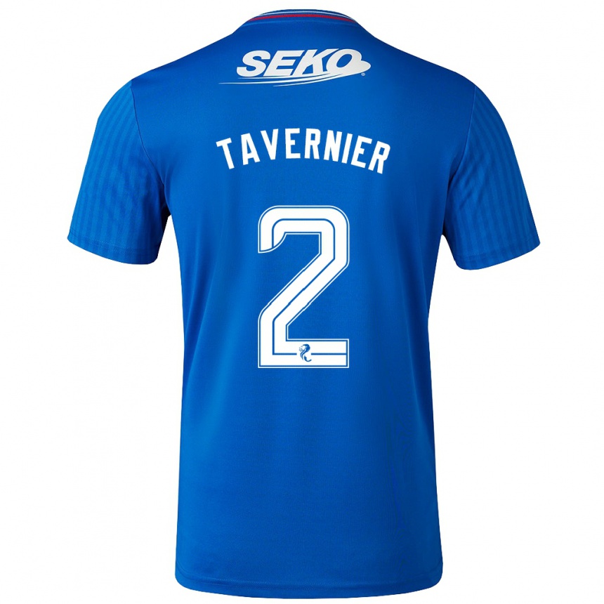 Kids Football James Tavernier #2 Blue Home Jersey 2023/24 T-Shirt