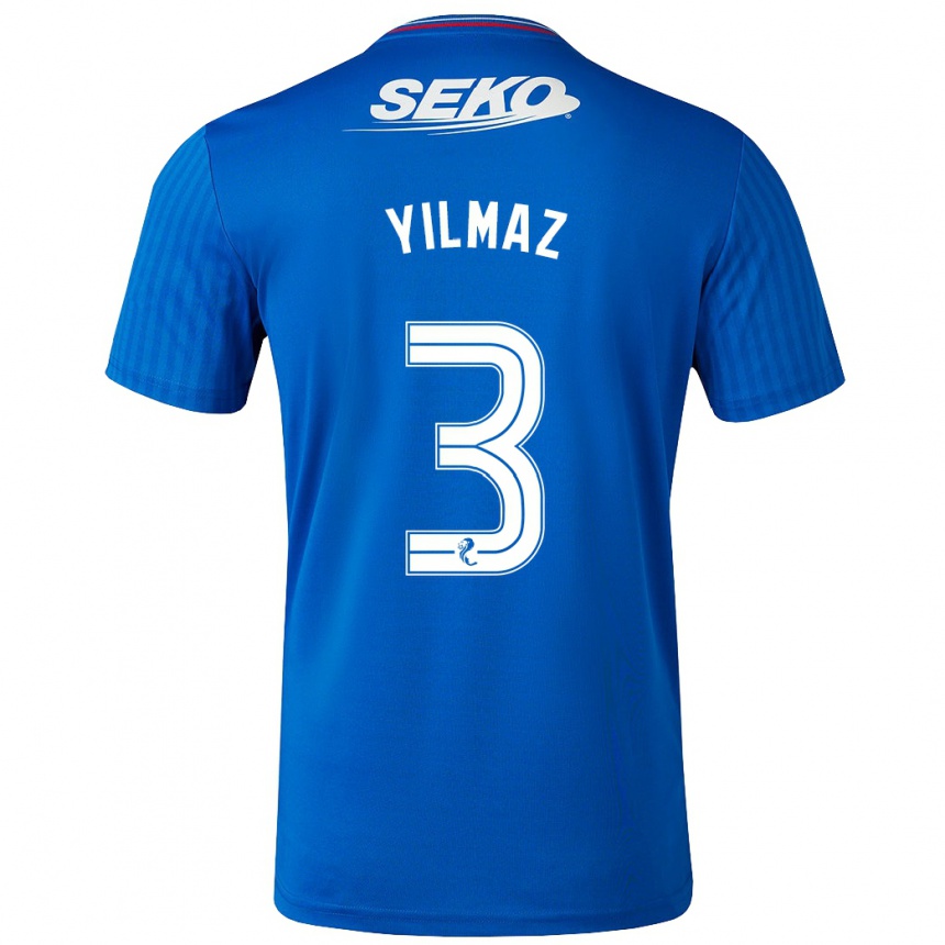 Kids Football Rıdvan Yılmaz #3 Blue Home Jersey 2023/24 T-Shirt