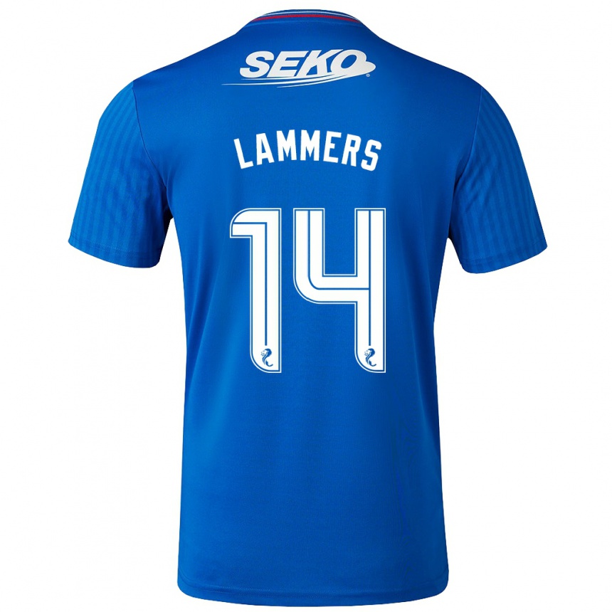 Kids Football Sam Lammers #14 Blue Home Jersey 2023/24 T-Shirt