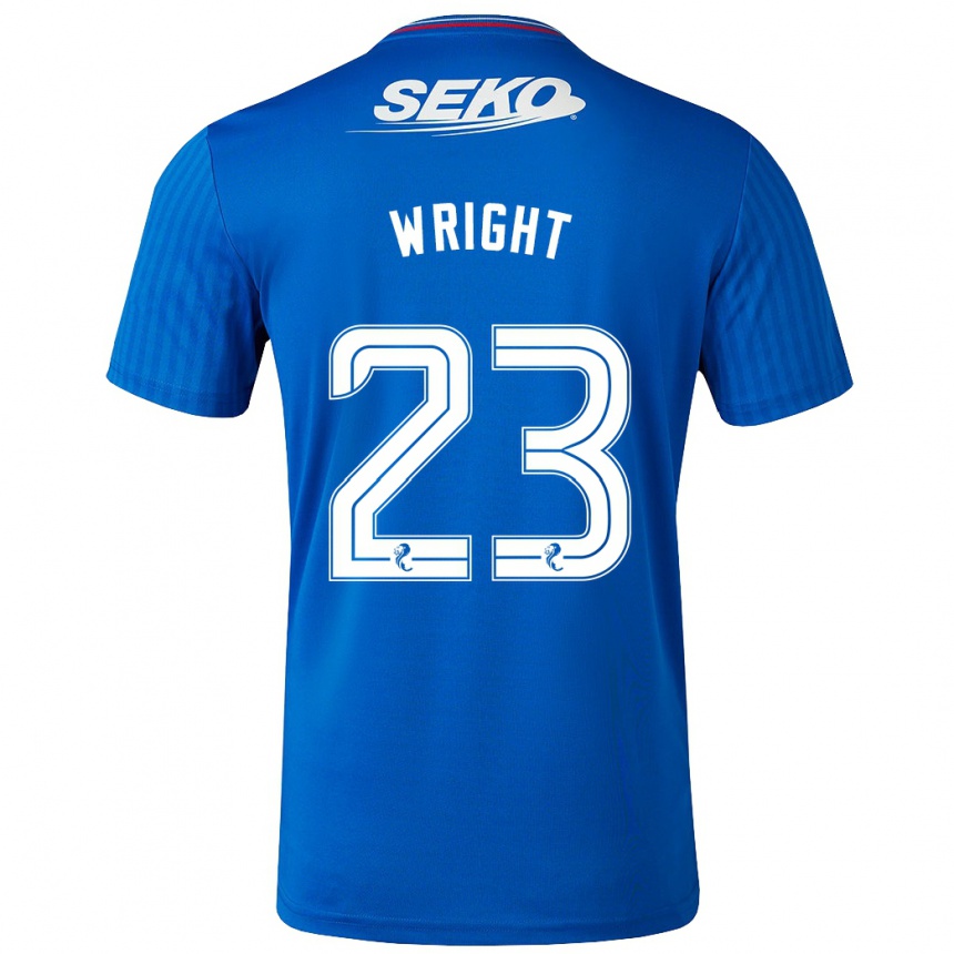 Kids Football Scott Wright #23 Blue Home Jersey 2023/24 T-Shirt