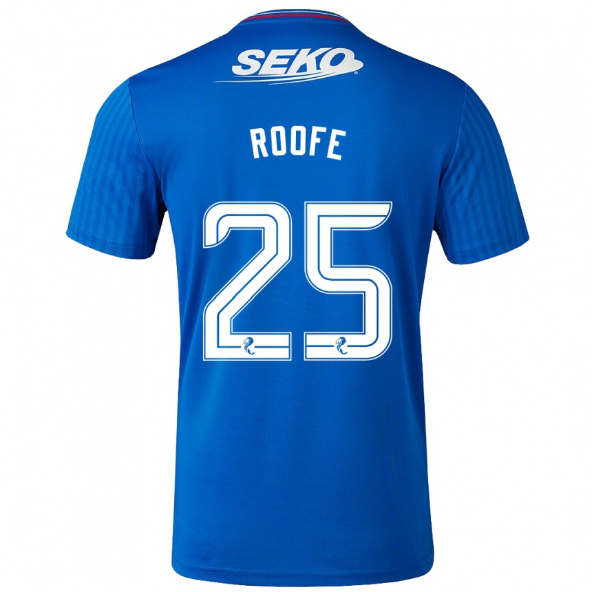 Kids Football Kemar Roofe #25 Blue Home Jersey 2023/24 T-Shirt