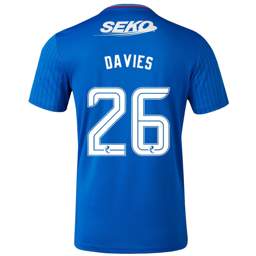 Kids Football Ben Davies #26 Blue Home Jersey 2023/24 T-Shirt